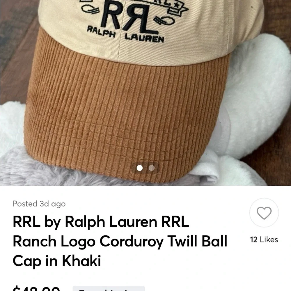 AVOID- “NOT SO AUTHENTIC” RRL RALPH LAUREN DOUBLE RL HATS - Picture 2 of 9